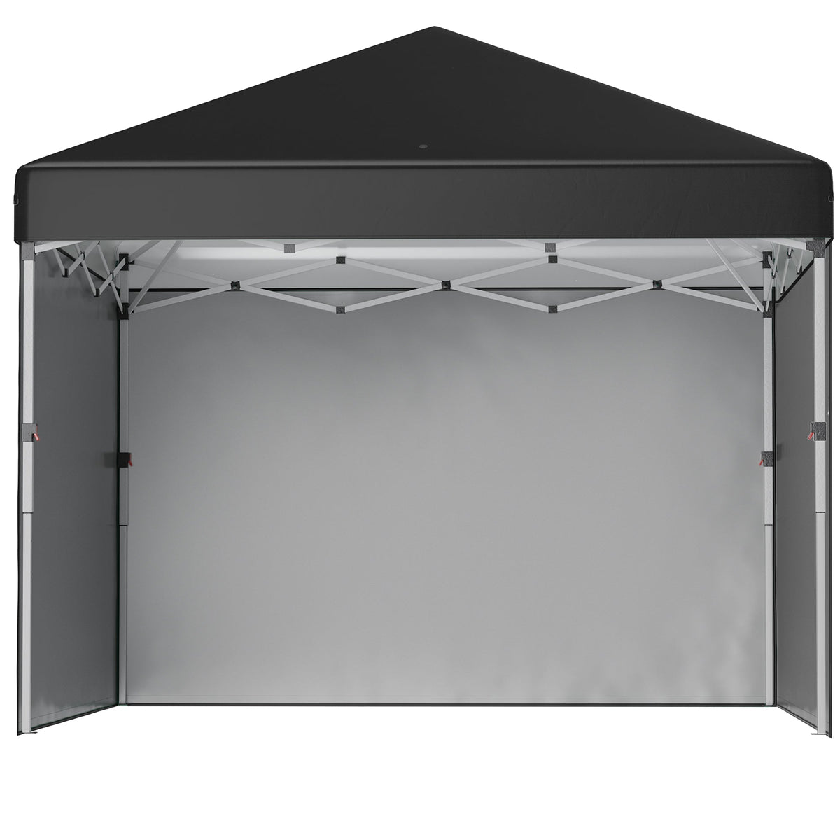 3 x 3m Pop Up Gazebo with 3 Sidewalls, Weight Bags & Wheeled Bag, Black — product view 2