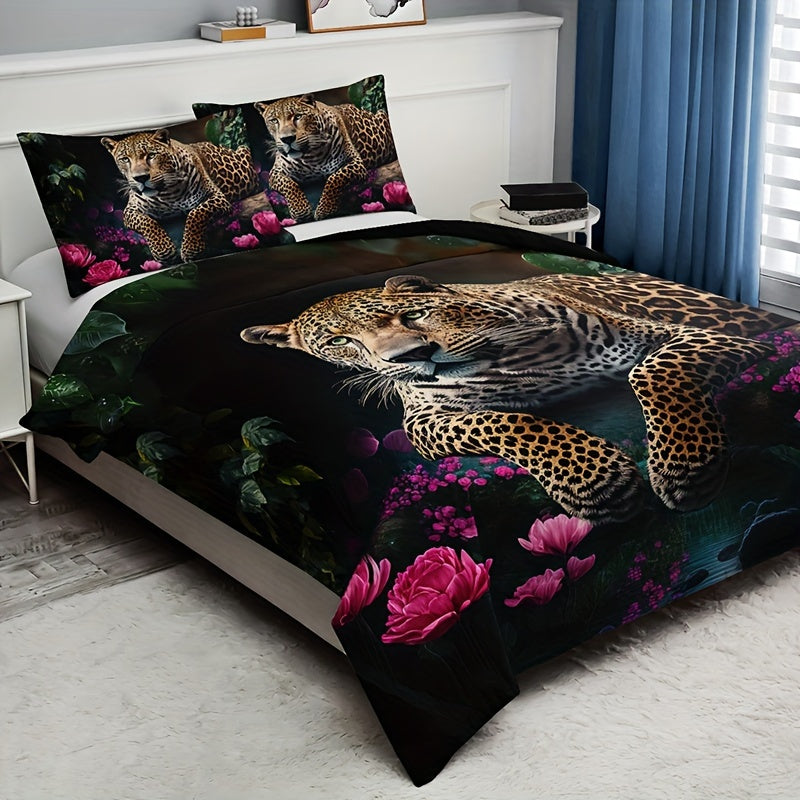 FierceFloral Bedset – Luxury Animal Print and Flowers LoungeYard — product view 5