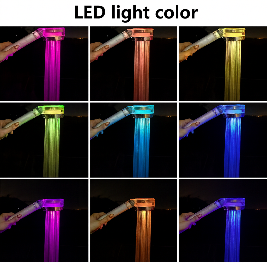 LoungeYard | Hydro Colorful High-Pressure Rainfall Shower Head — product view 4