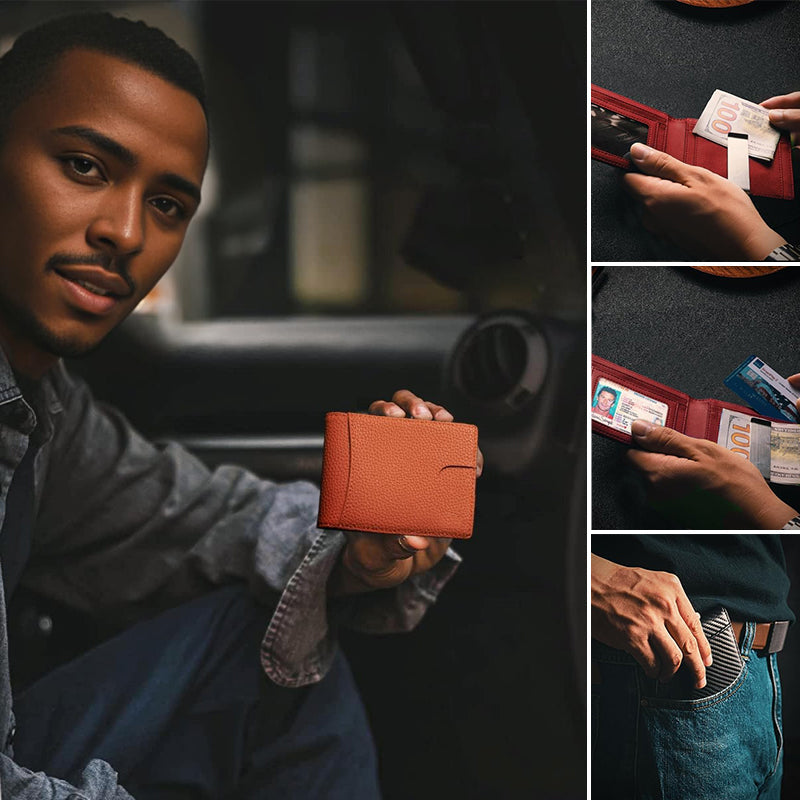 LoungeYard | Genuine Leather Anti-theft Swipe Card Holder — product view 2