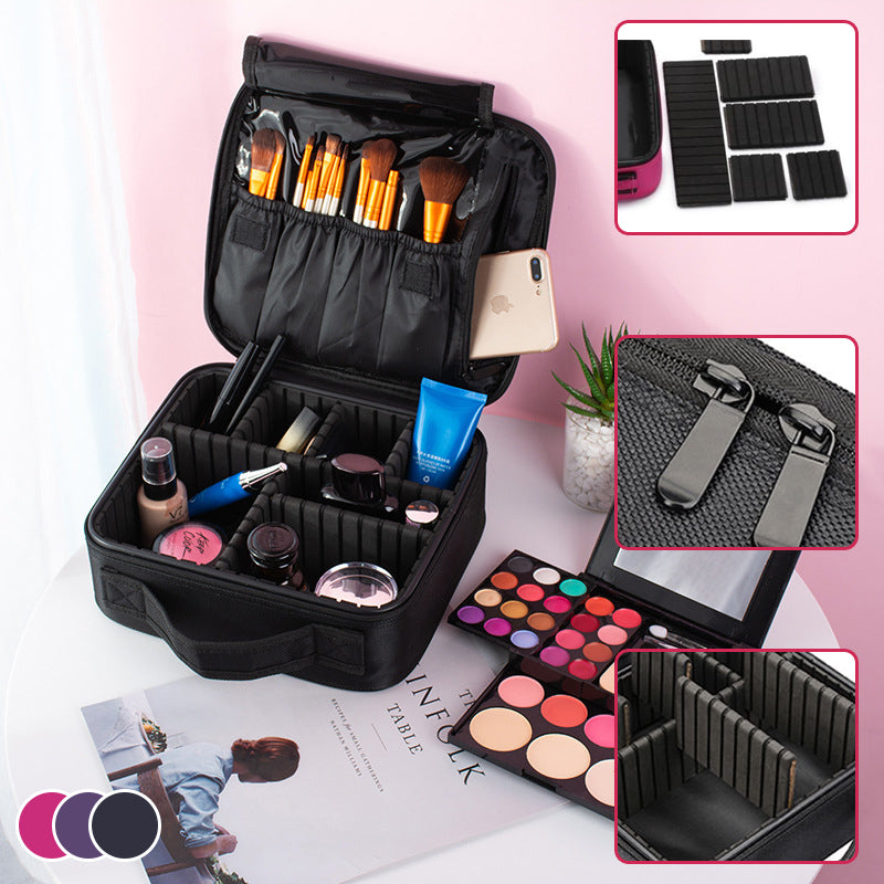 LoungeYard | Makeup Cosmetic Storage Bag with Adjustable Compartment — product view 3