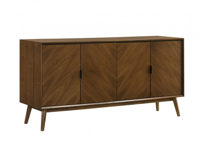 Hillerod Rich Walnut Finish Mid-Century Modern Buffet Sideboard Server Cabinet – FM32004WN-SV — product view 2