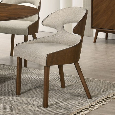 Hillerod Walnut Veneer Inlay Pedestal 59" Round Dining Table Set 5-Pc – FM32006WN-5PC — product view 4