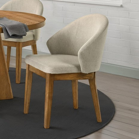 Orsino Walnut Veneer 47" Round Dining Table Set 5-Pc – FM32223WH-RT-23W-5PC — product view 2