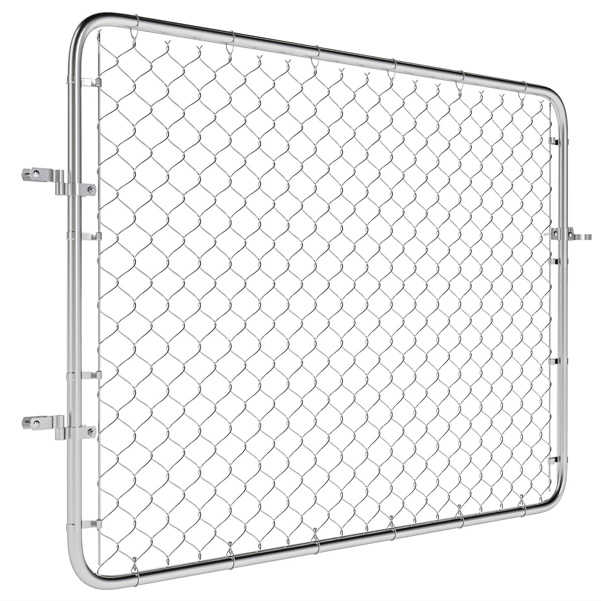 26-71 in. W x 4 ft. H Chain Link Fence Gate, Silver — product view 2