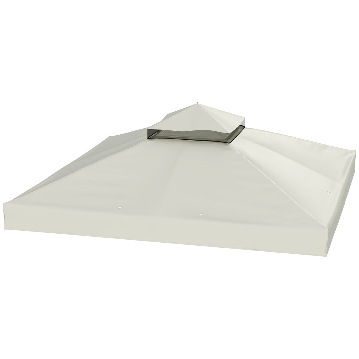 10' x 10' 2-Tier Gazebo Replacement Canopy Top Cover in Light Grey — product view 2
