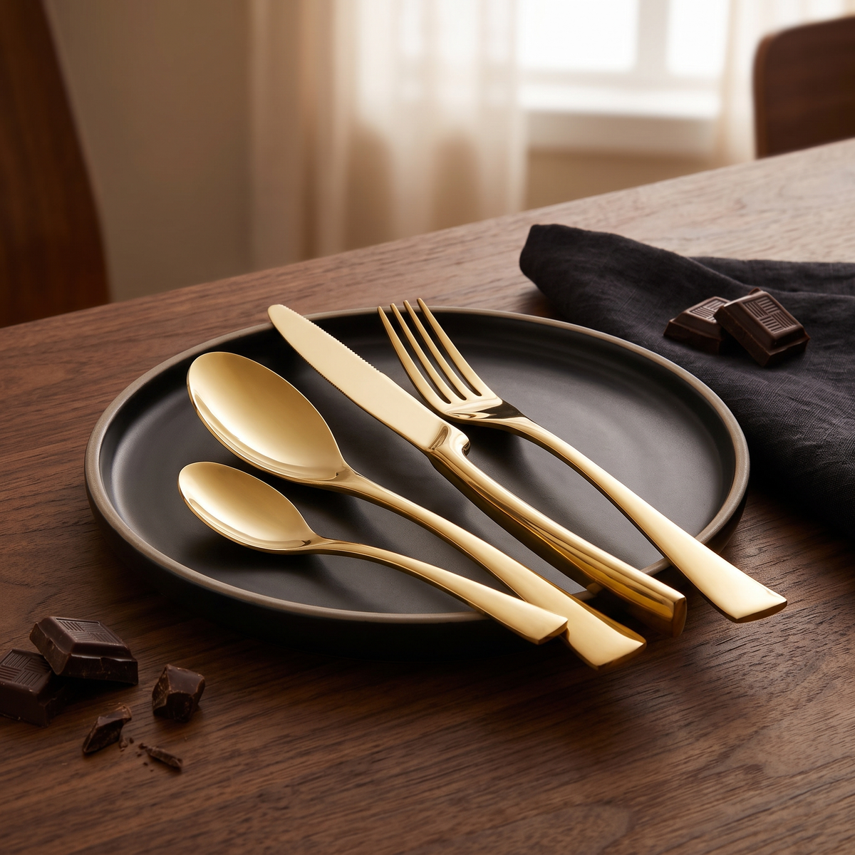 Greece Cutlery Set, Stainless Steel, 16 or 24-Piece — product view 2