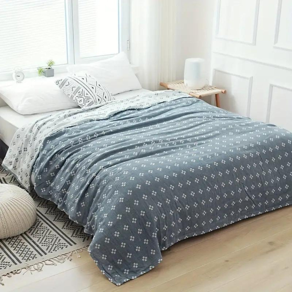 LoungeYard | Cotton Geometric Blanket Throw — product view 1