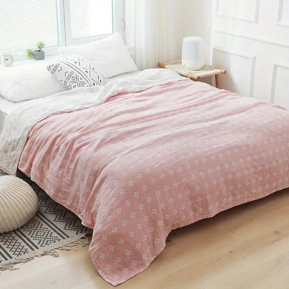 LoungeYard | Cotton Geometric Blanket Throw — product view 6