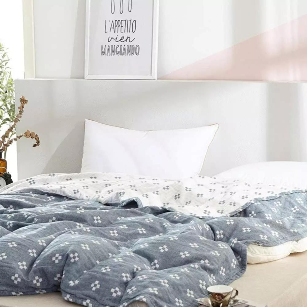 LoungeYard | Cotton Geometric Blanket Throw — product view 2