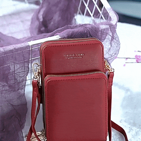 LoungeYard | Leather Crossbody Phone Bag | Over-the-Shoulder Phone Bag — product view 2