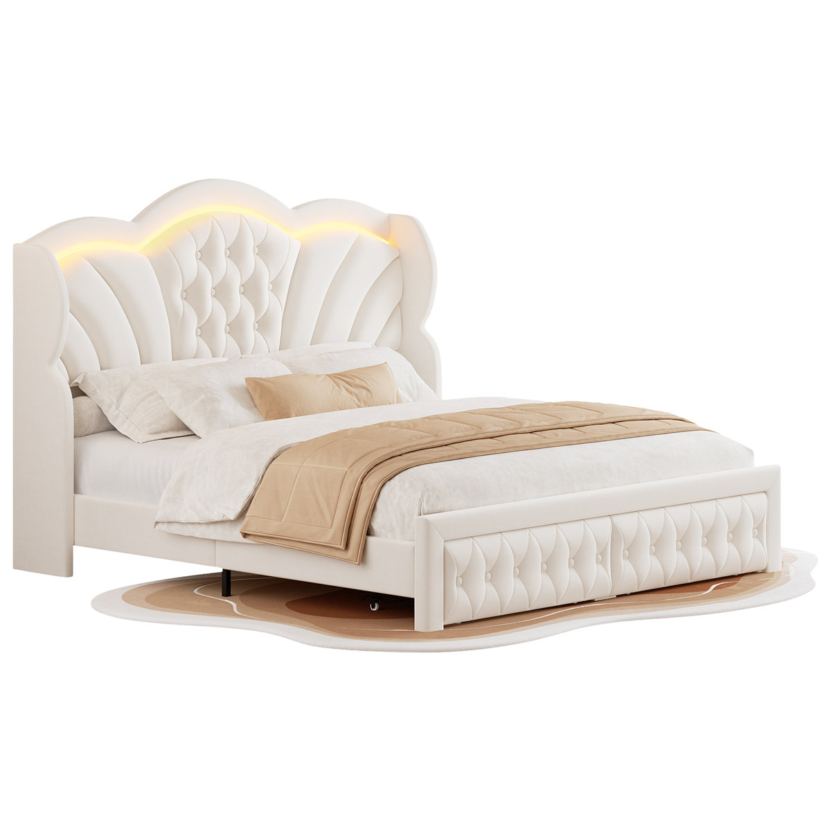 Grevane Sumburgh LED Wingback Storage Bed — product view 4
