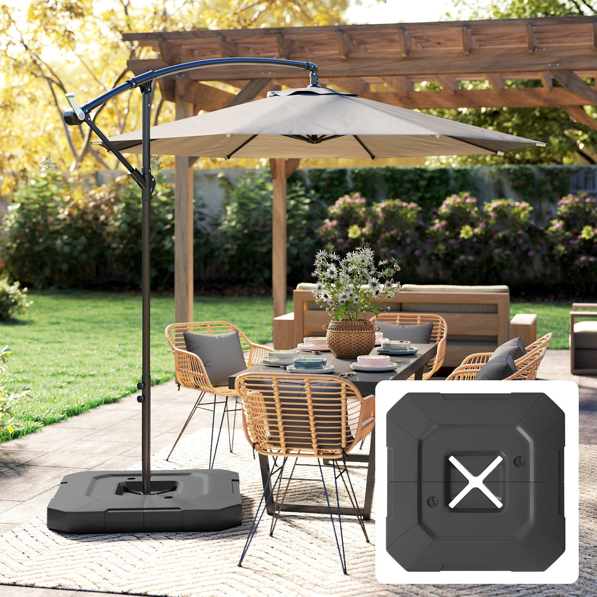 2-Piece Cantilever Umbrella Base Weight Set, 231 lb, Black — product view 3