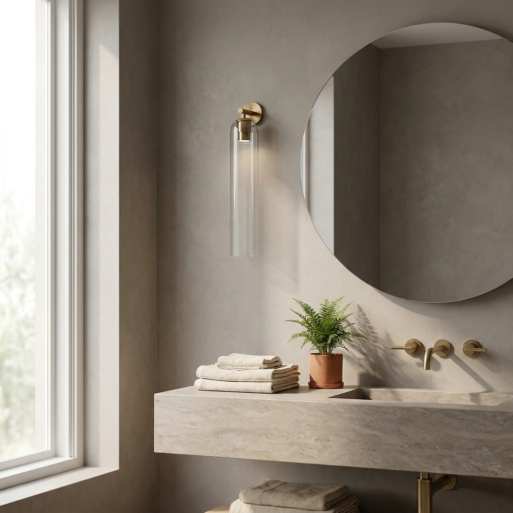 Lumira | Mouth Blown Art Glass Wall Sconce Accent Light for Bedside and Hallway — product view 4