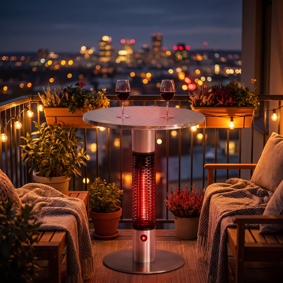 Bistro Table Patio Heater, Infrared Electric Outdoor Heater with Built-In Table Top for Deck & Balcony Entertaining — product view 1