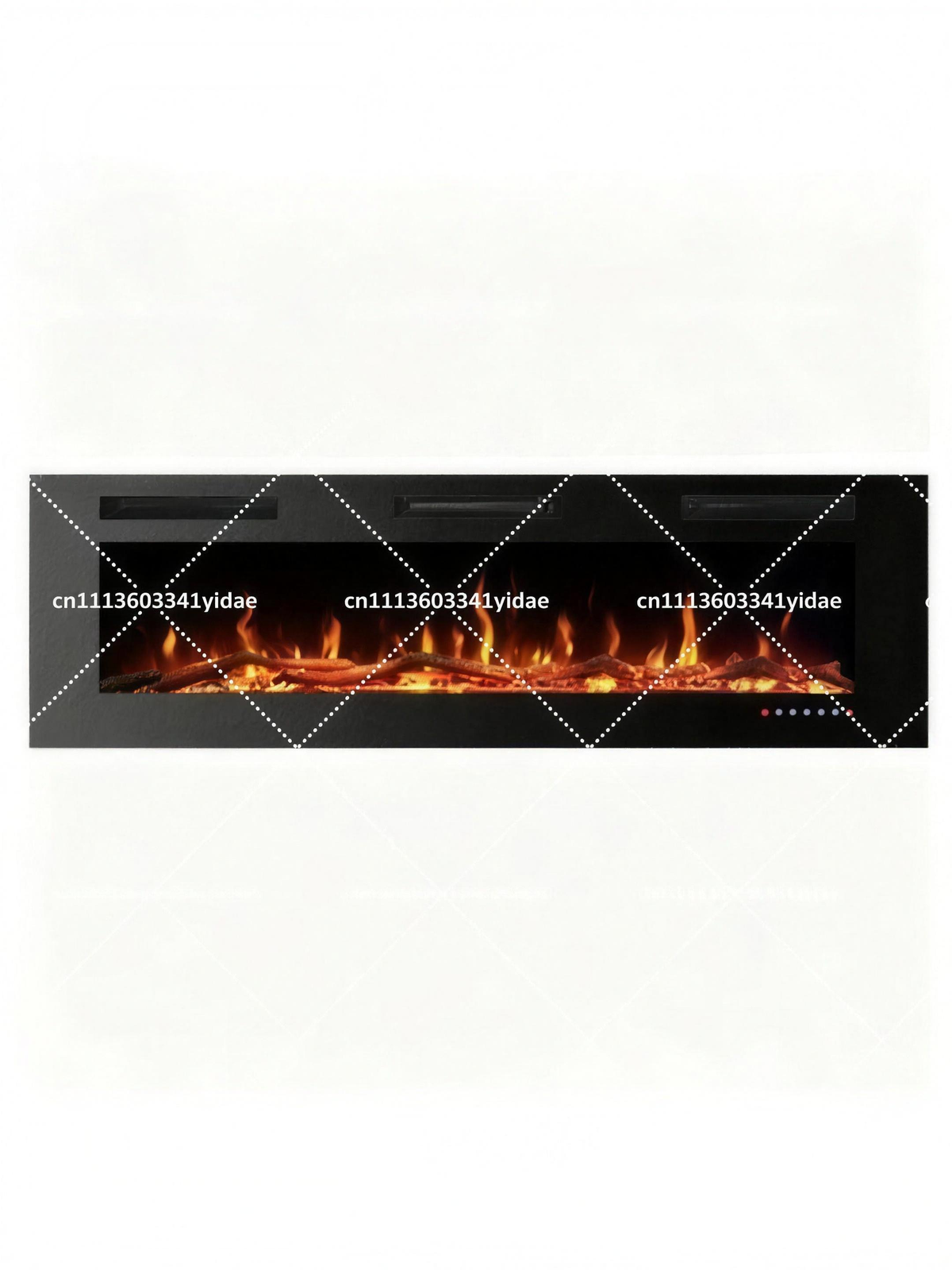 60 Inch Electric Fireplace Insert, Recessed or Wall Mounted LED Flame Firebox for Living Rooms, Bedrooms, Apartments and Home Offices — product view 2