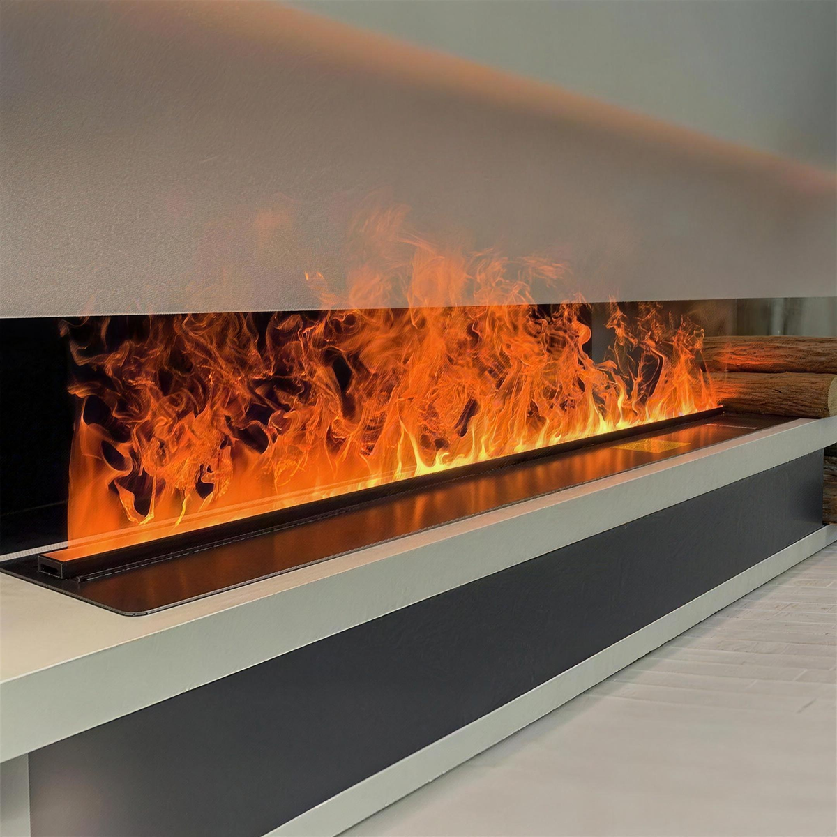 3D Water Vapor Electric Fireplace Insert with UV Flame Lighting for TV Stand & Living Room — product view 1