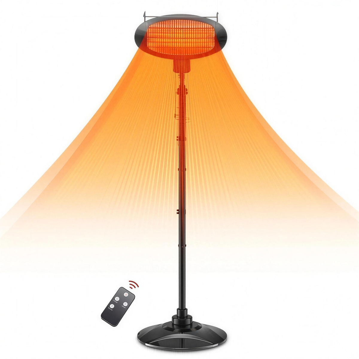 Freestanding Infrared Electric Space Heater, Halogen, Weatherproof Rated, Overheat Protection for Living Rooms, Bedrooms and Offices — product view 1
