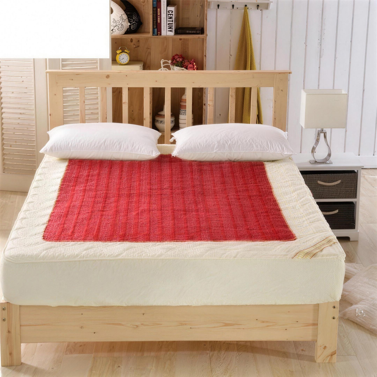 Electric Heated Mattress Pad with Thermostat & Automatic Power-Off, Winter Bed Warming Blanket & Sheet — product view 1