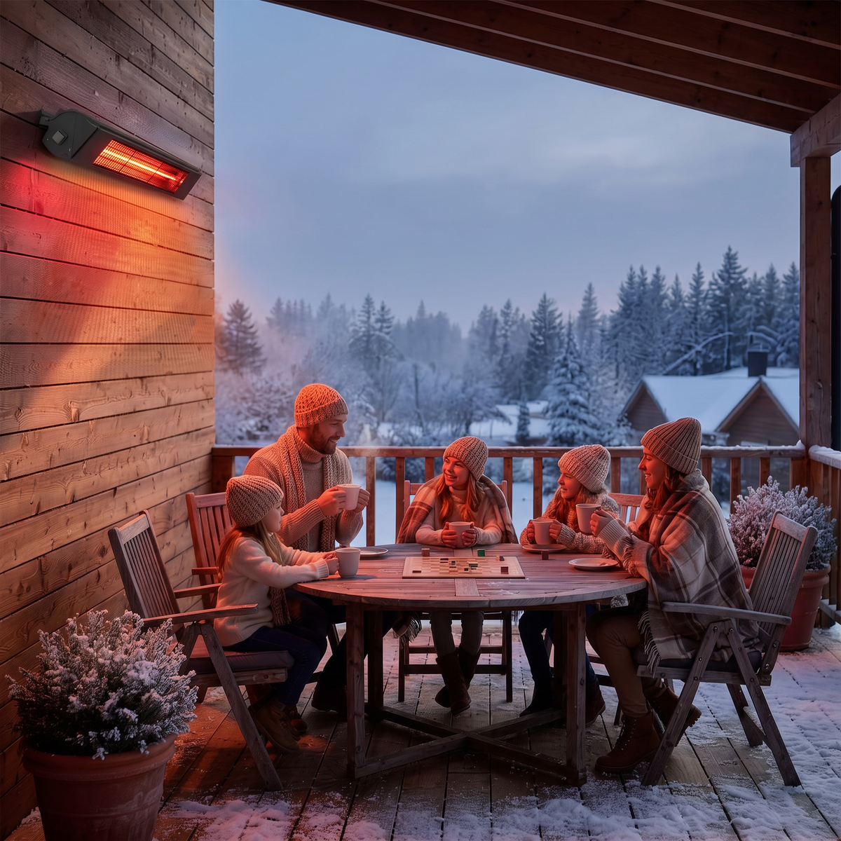 1500W Portable Infrared Electric Space Heater, Overheat Protection for Desks, Bedrooms and Home Offices — product view 5