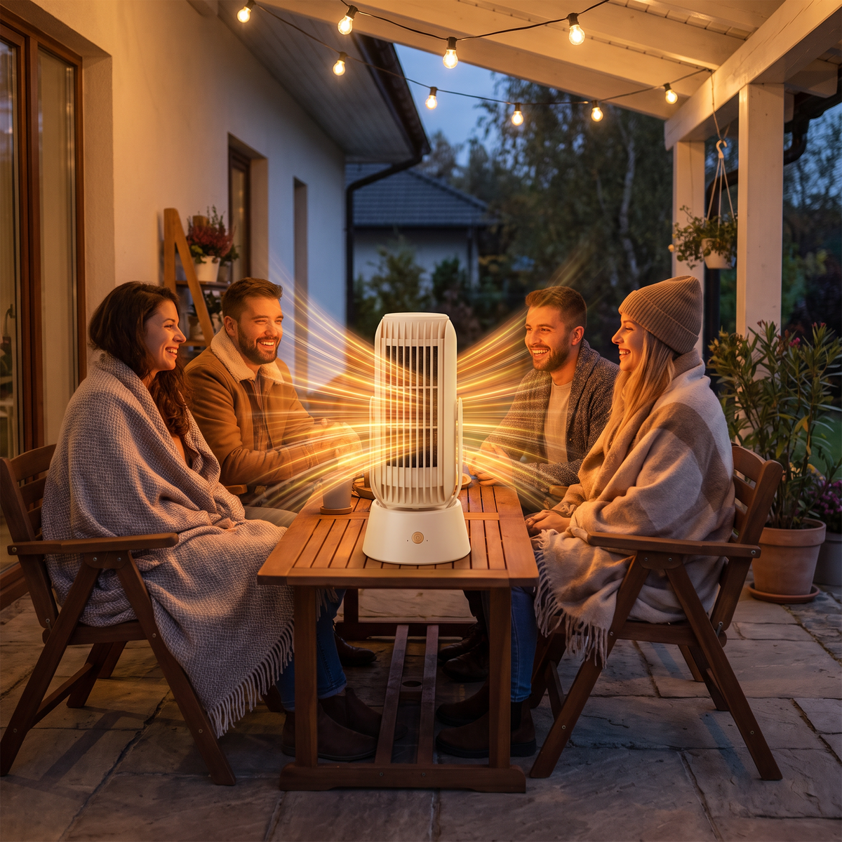Portable Electric Space Heater, Thermostat, PTC Ceramic Heating, Overheat Protection for Desks, Bedrooms and Home Offices — product view 5