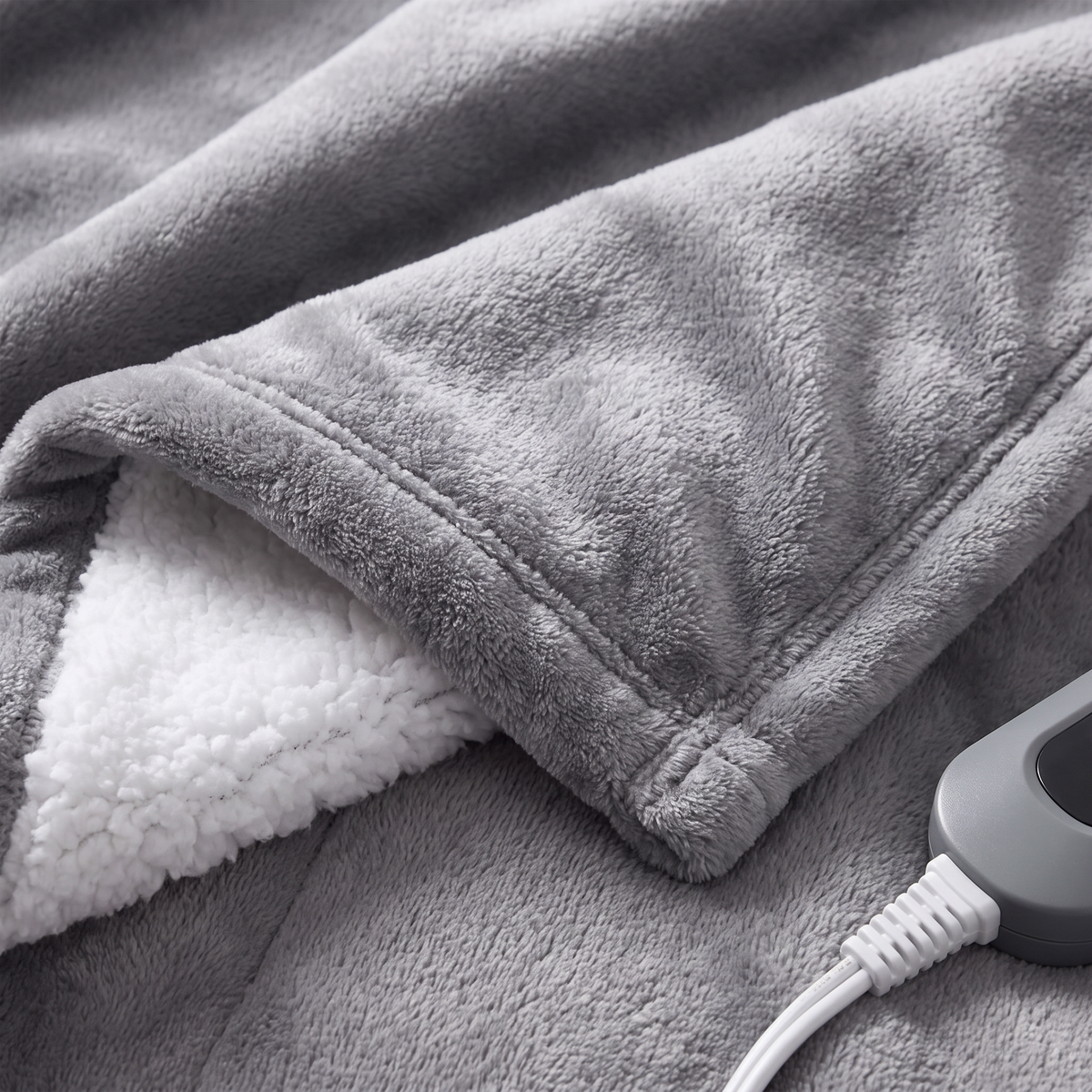 Electric Heated Throw Blanket, 5 Heat Levels, Soft Flannel Sherpa, Auto Shut-Off and Overheat Protection for Sofa and Bed — product view 6