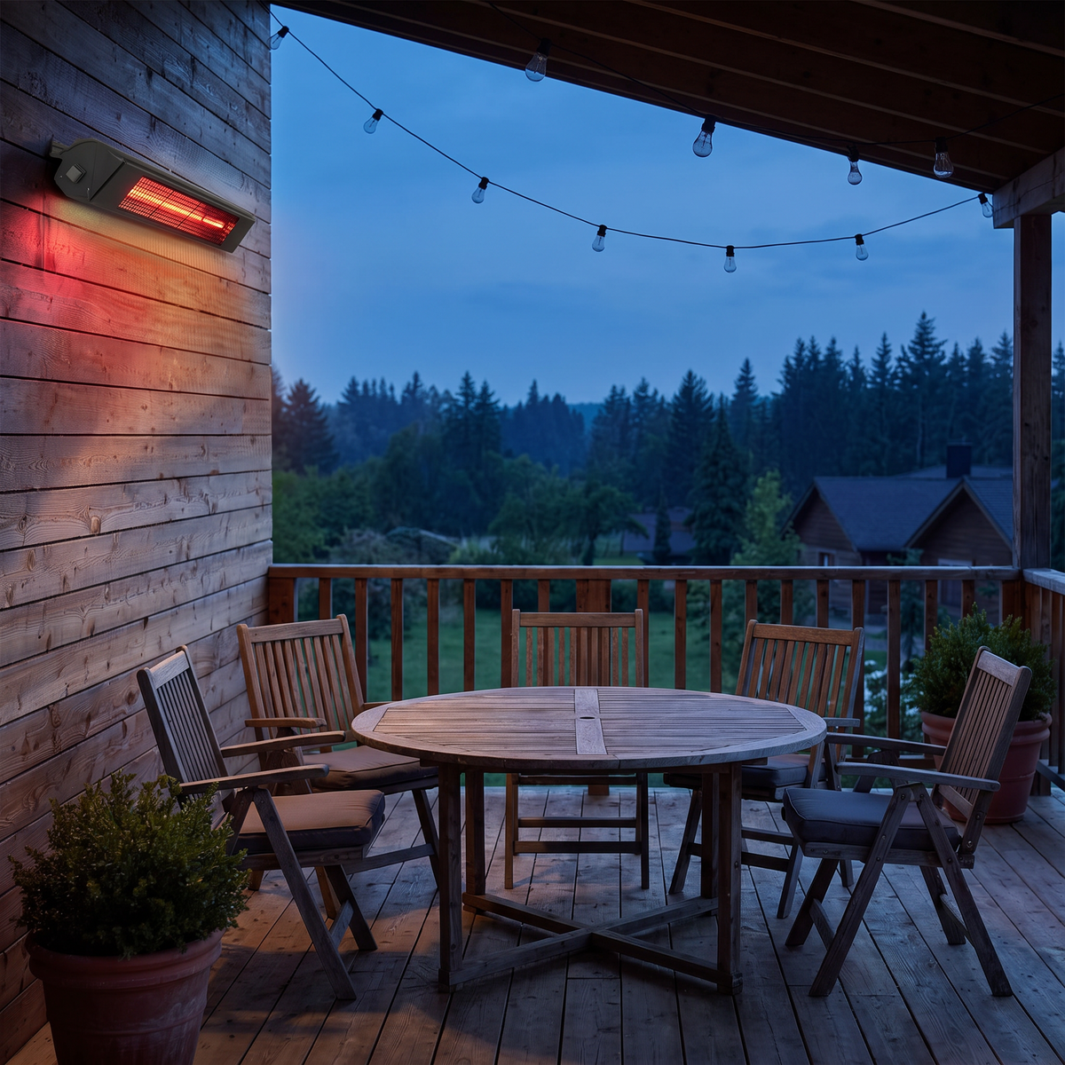 1500W Portable Infrared Electric Space Heater, Overheat Protection for Desks, Bedrooms and Home Offices — product view 6