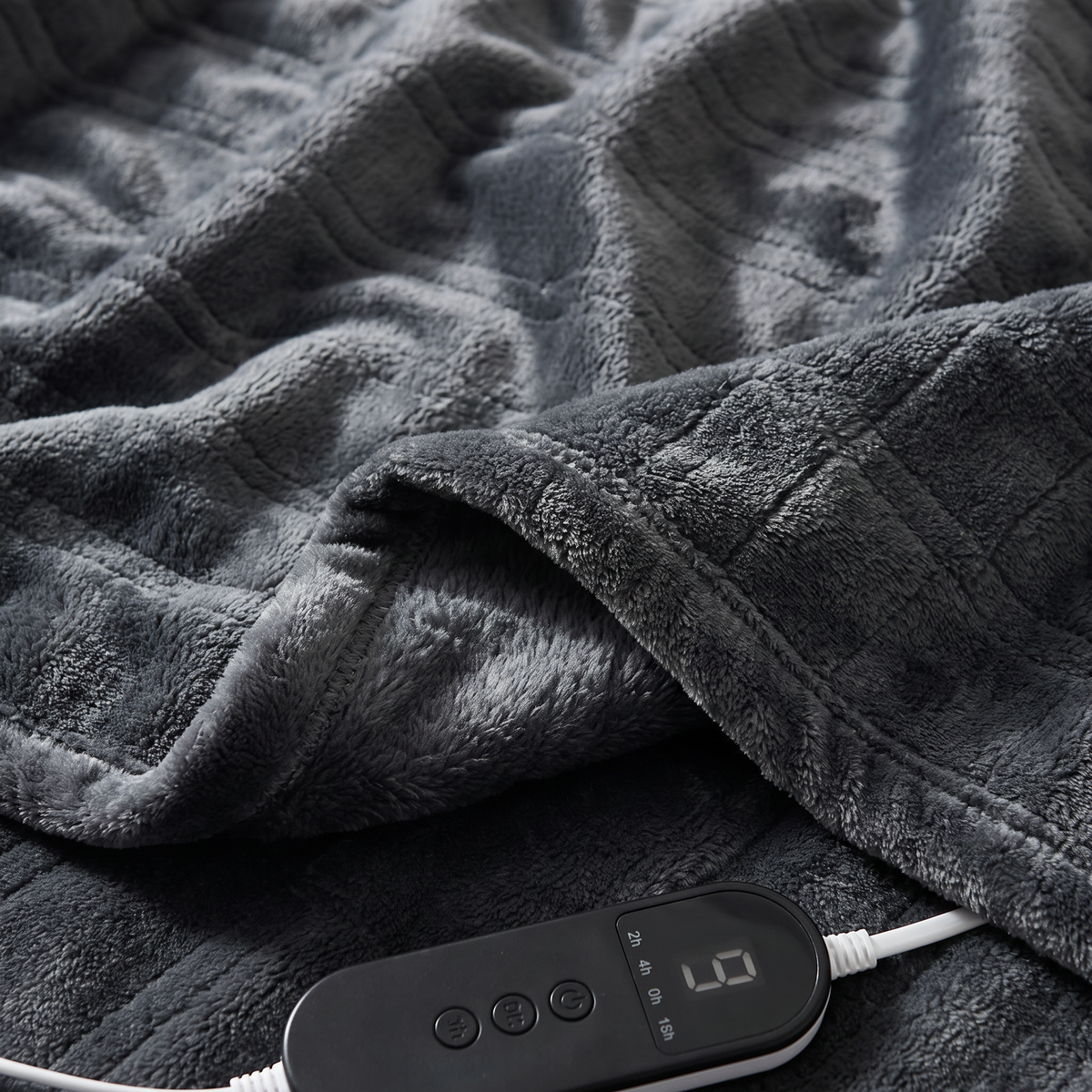Flannel Heated Blanket with 9 Heat Levels & 12-Hour Auto-Off, 5-Second Fast Heating Electric Throw, Machine Washable — product view 6
