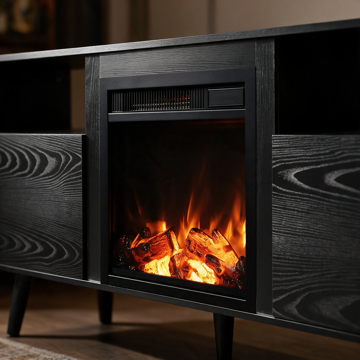 65 Inch Electric Fireplace TV Stand, Modern Media Console Entertainment Center for Living Rooms — product view 6