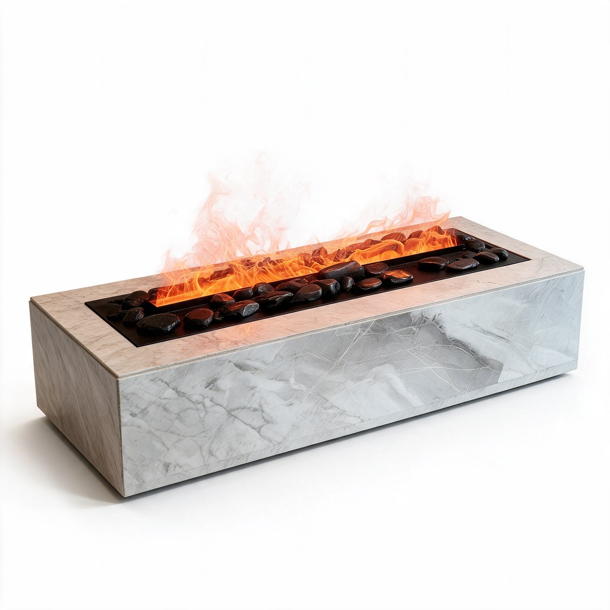 Luxury 3D Water Vapor Fireplace,Large 3D Vapor Fireplace for Penthouse Decor Electric Fireplace Flame Chimney Gold Mist — product view 1