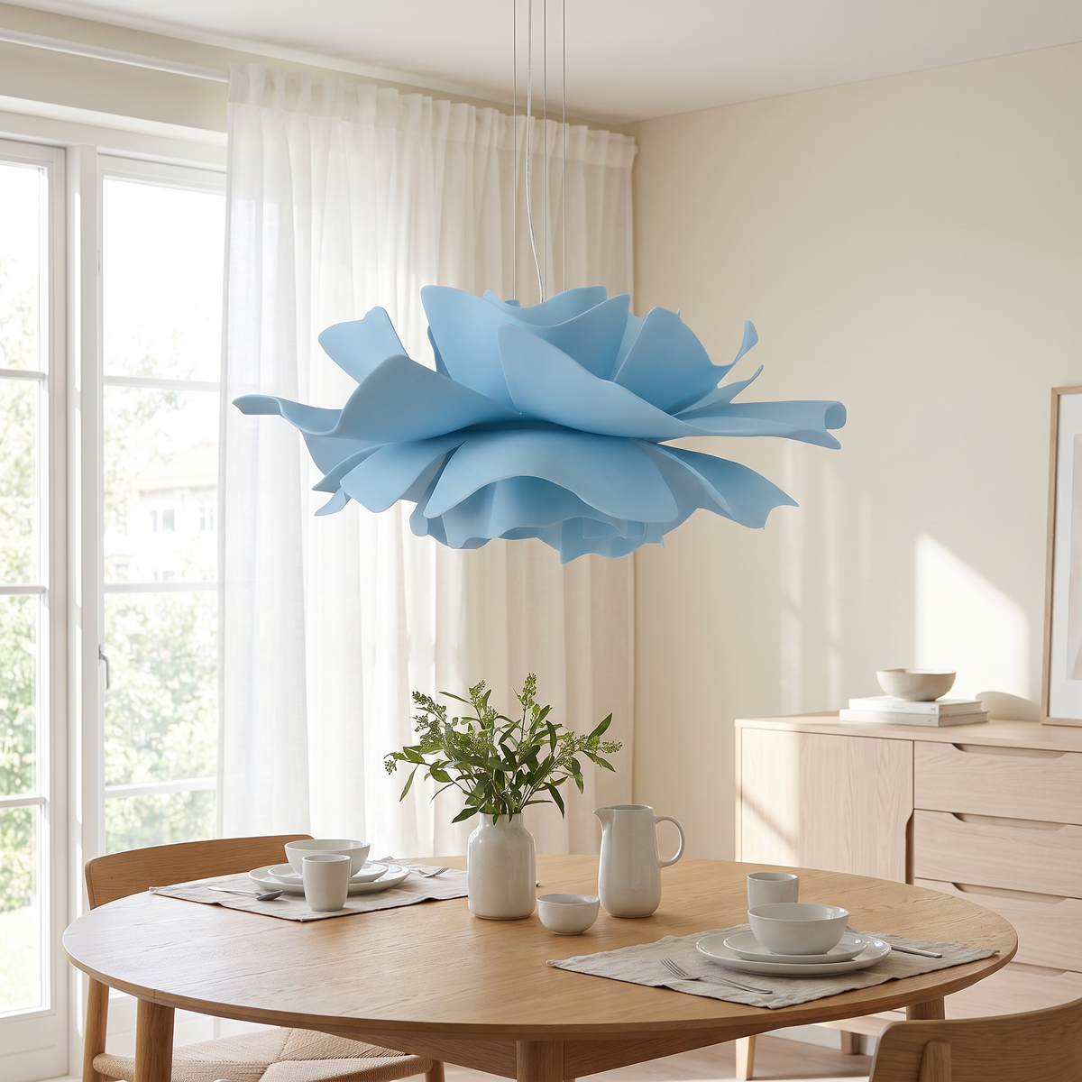 Handcrafted Lotus Flower Pendant Light, Nordic — product view 6