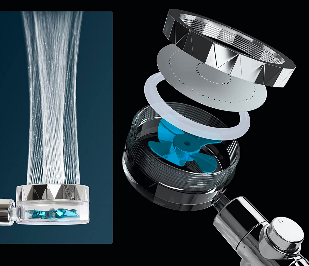 HydroPower Showerhead – Sustainable Shower Jet with Filter LoungeYard — product view 4
