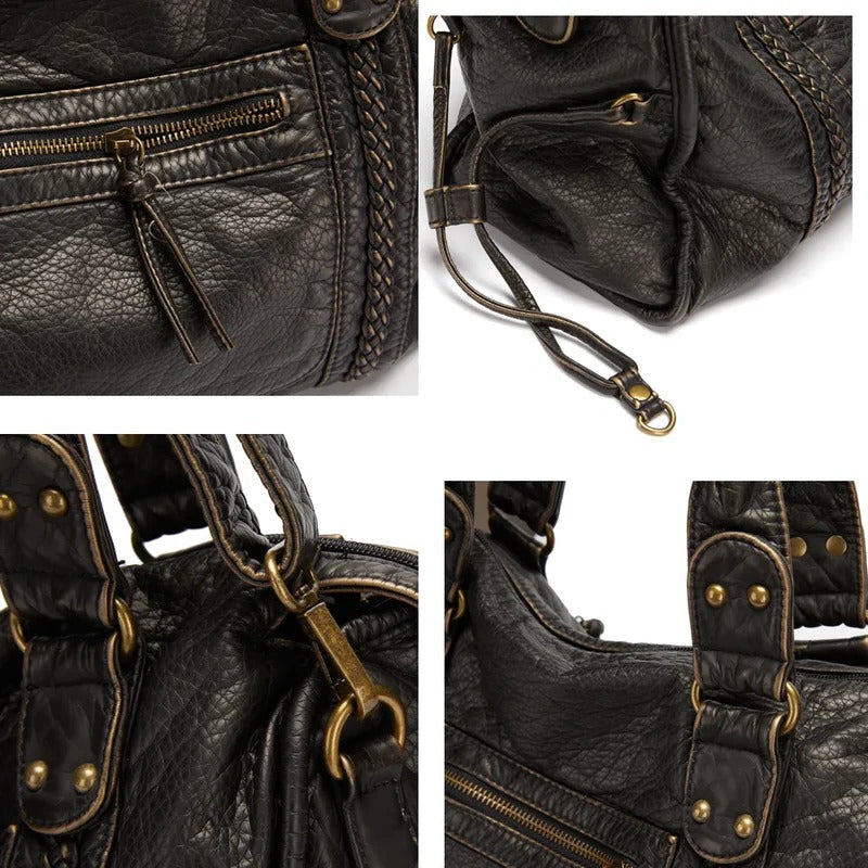 LoungeYard | Luxury Black Leather Handbag — product view 6