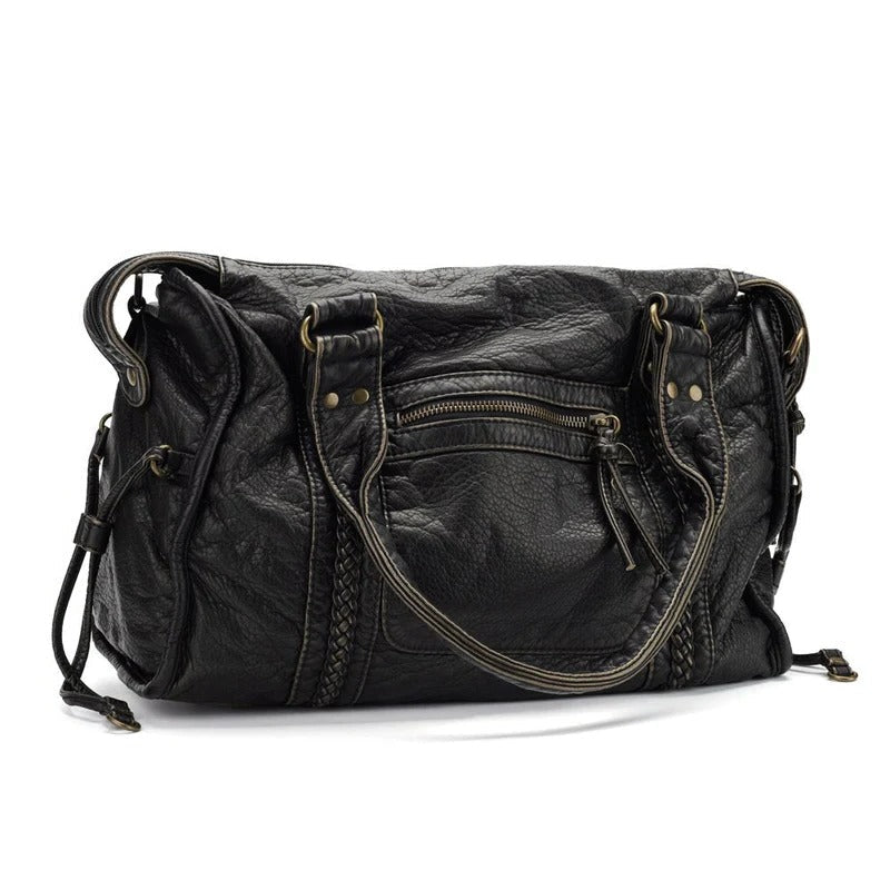 LoungeYard | Luxury Black Leather Handbag — product view 5