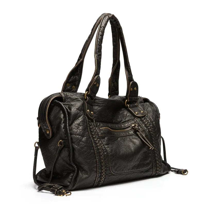 LoungeYard | Luxury Black Leather Handbag — product view 4