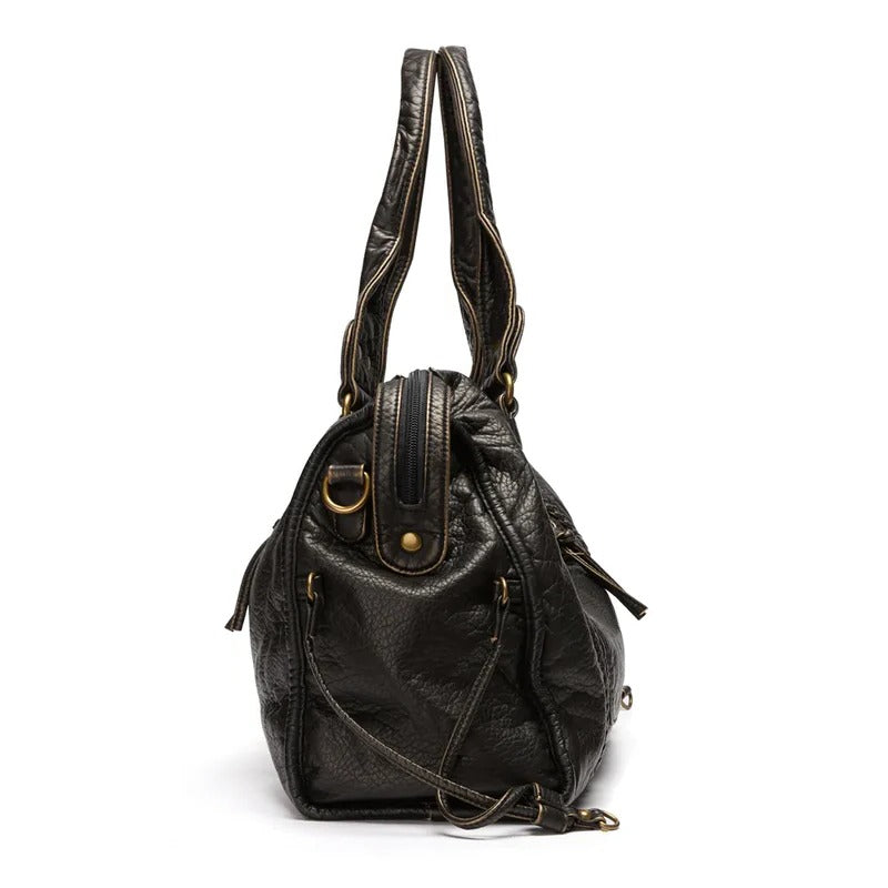 LoungeYard | Luxury Black Leather Handbag — product view 3