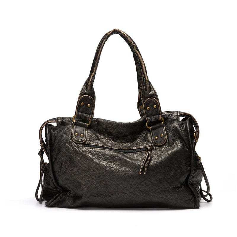 LoungeYard | Luxury Black Leather Handbag — product view 1