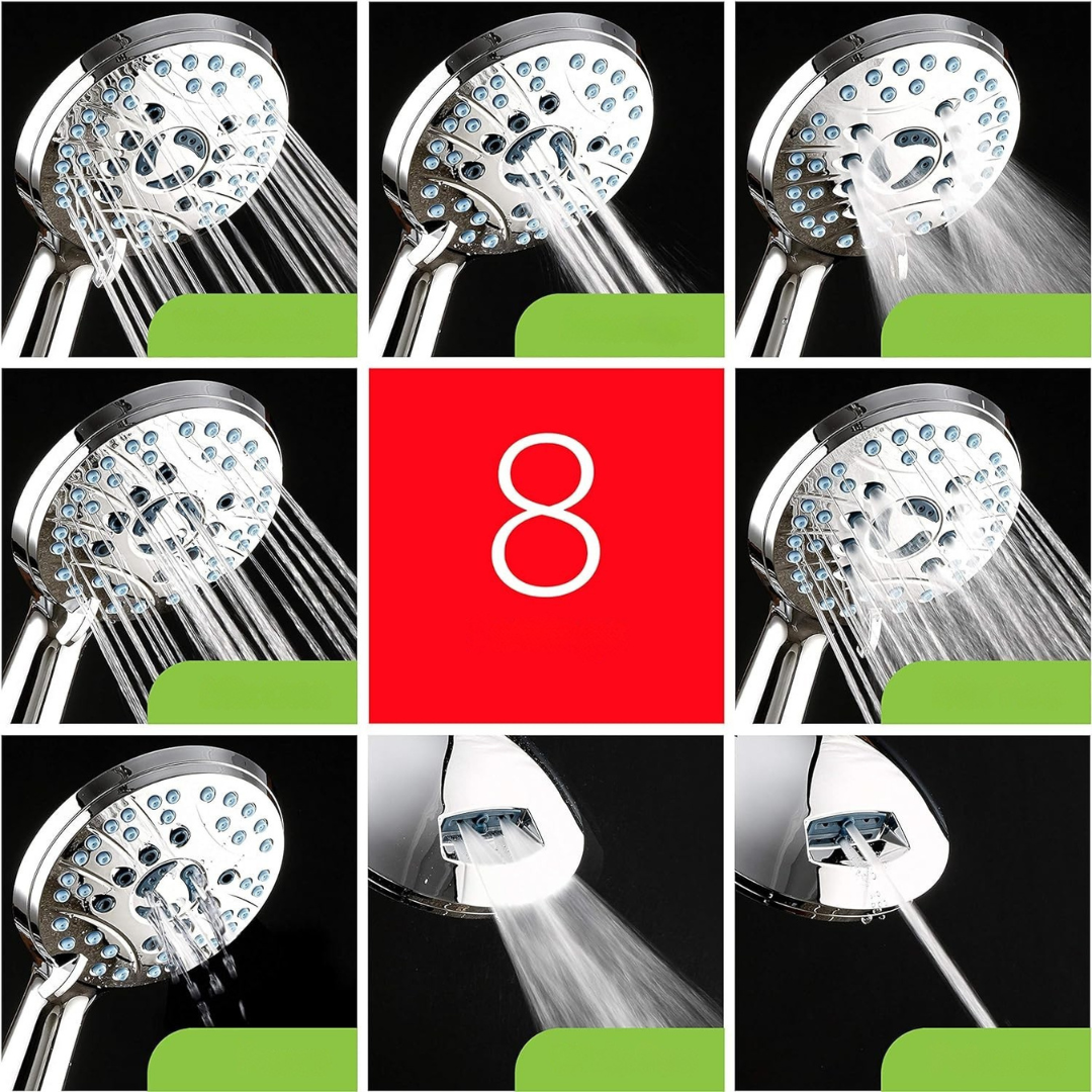 LoungeYard | Shower Head Adjustable High Pressure Chrome Set — product view 6