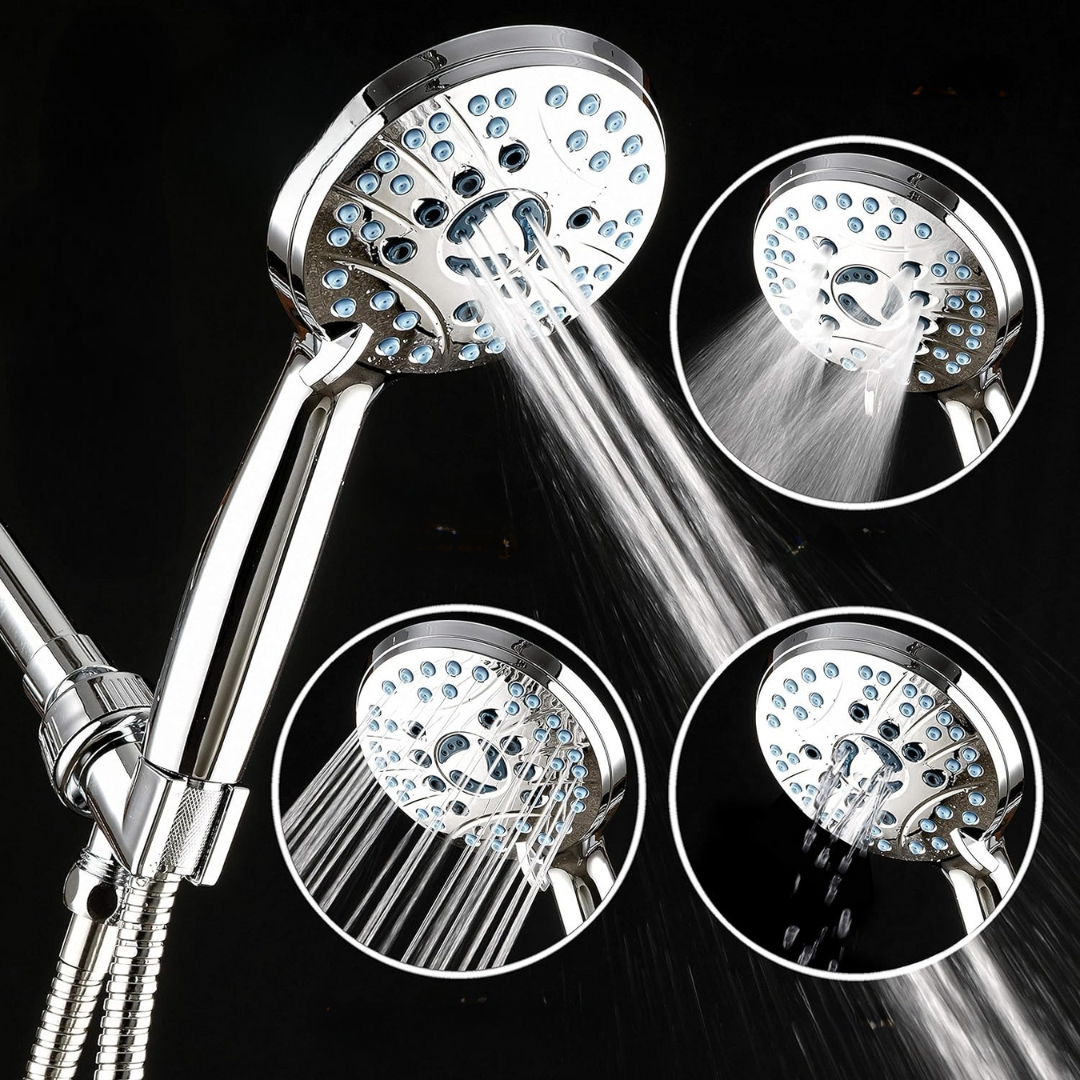 LoungeYard | Shower Head Adjustable High Pressure Chrome Set — product view 2