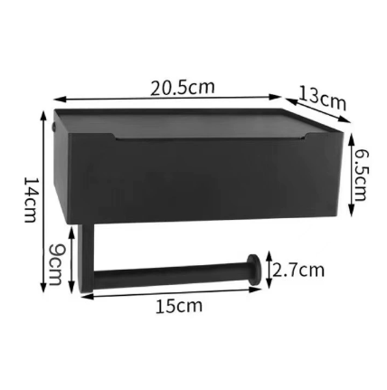 LoungeYard | Multifunctional Toilet Paper Holder Aristo – Luxury Stainless Steel Design with Storage Compartment — product view 4