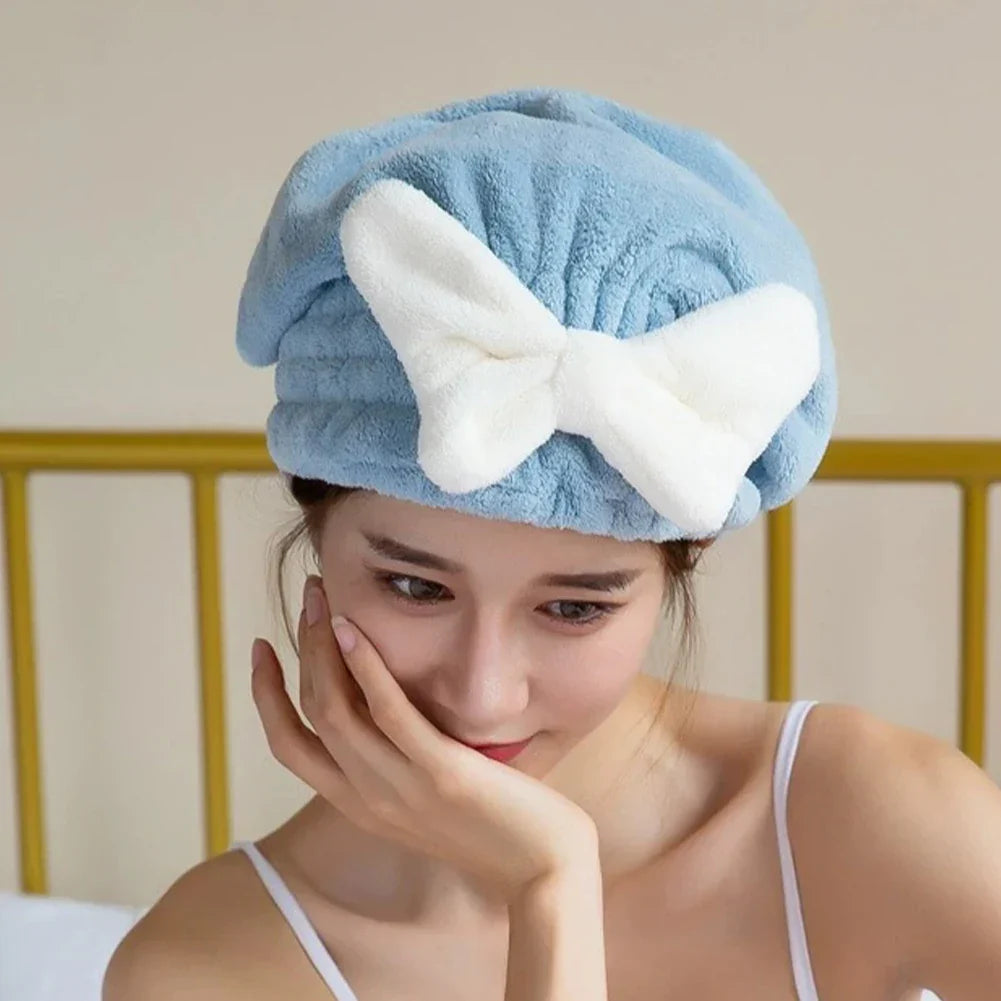 LoungeYard | QuickDry Microfiber Hair Towel Cap — product view 2