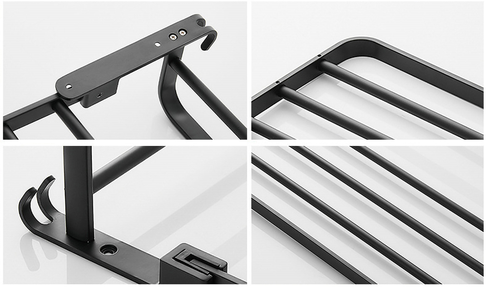 LoungeYard | Easy Organizer Bathroom Aluminum Foldable Towel Rack — product view 7