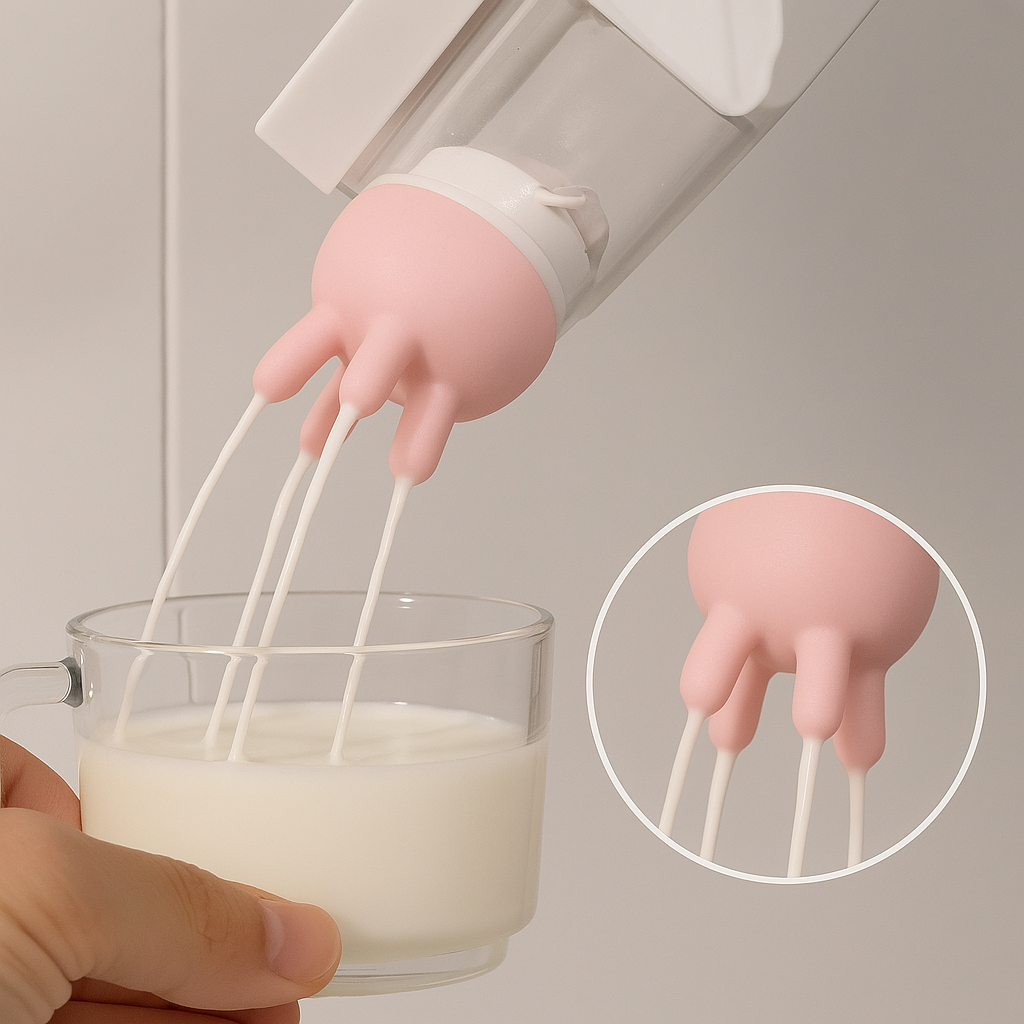 LoungeYard | Spill Prevention Reusable Cow Milk Pourer Lids — product view 1