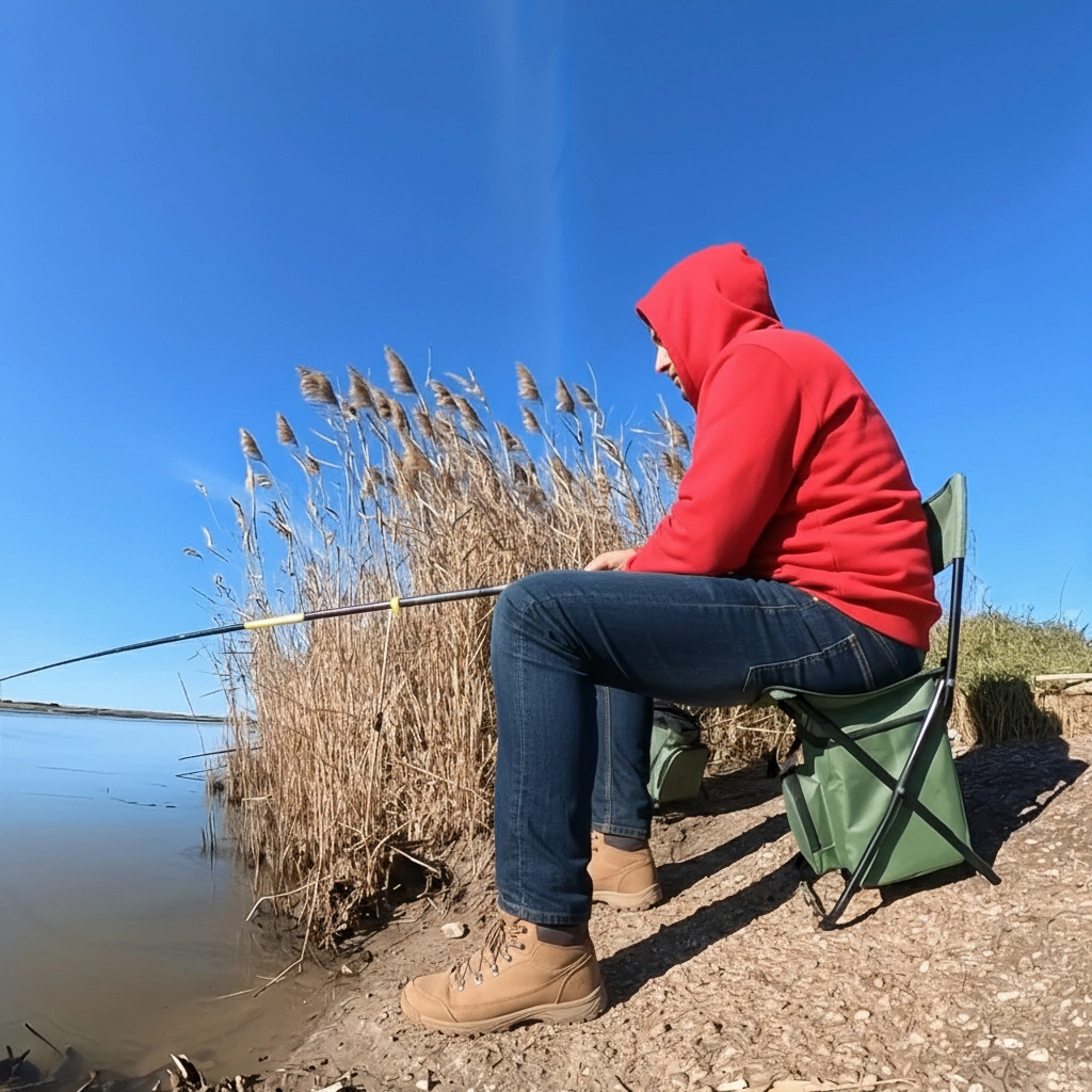 Built-in Cooling Bag Portable Folding Outdoor Stool | LoungeYard — product view 4