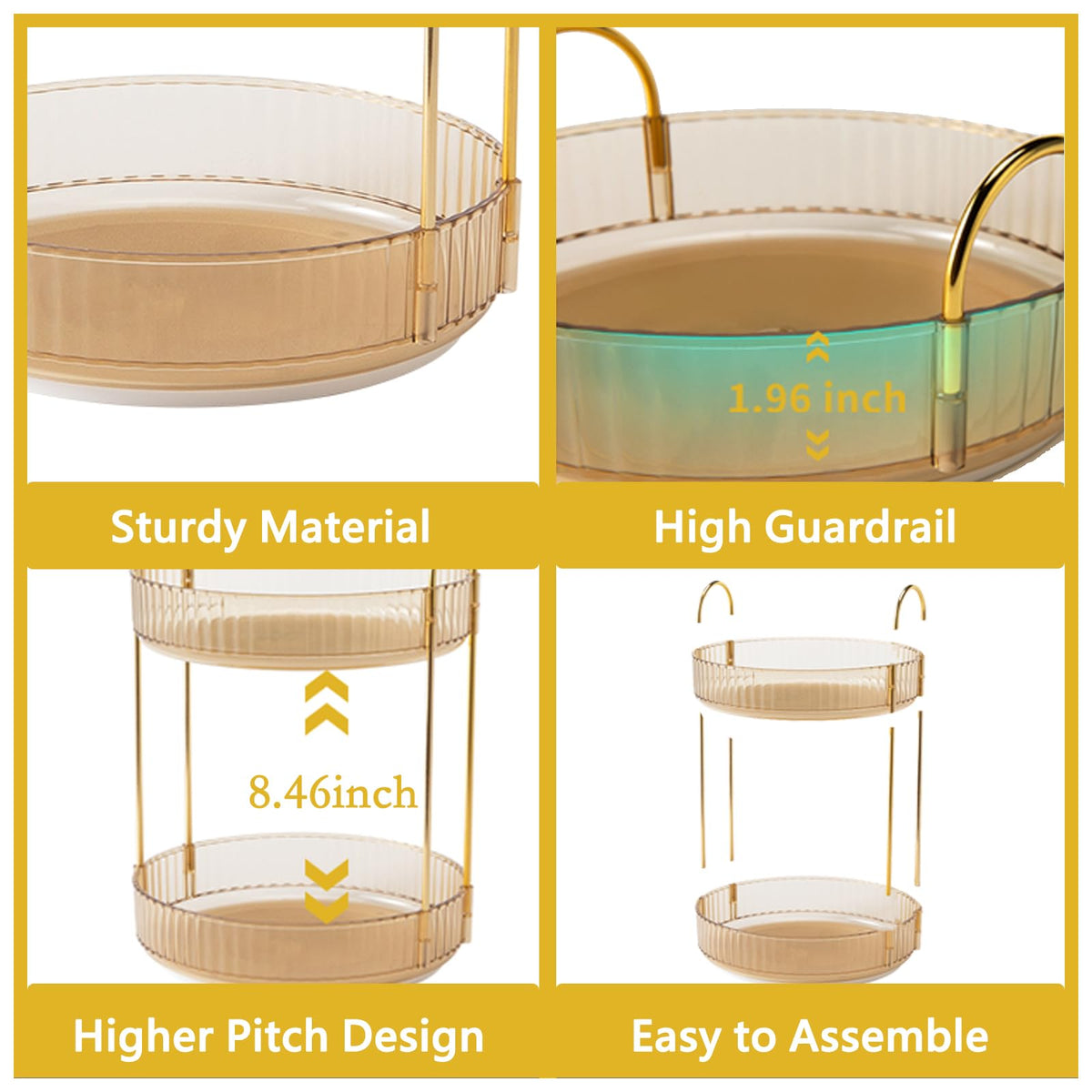 LoungeYard | 360° Rotating Makeup Organizer — product view 4