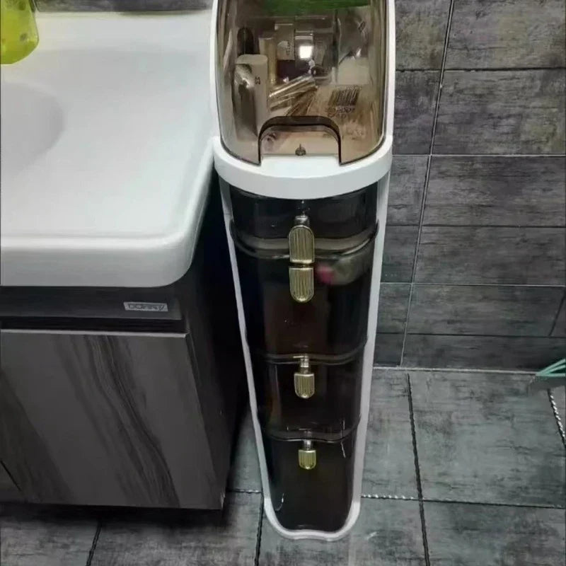 LoungeYard | BathroomBliss Rolling Cabinet | Space-saving bathroom solution with wheels for easy moving — product view 3
