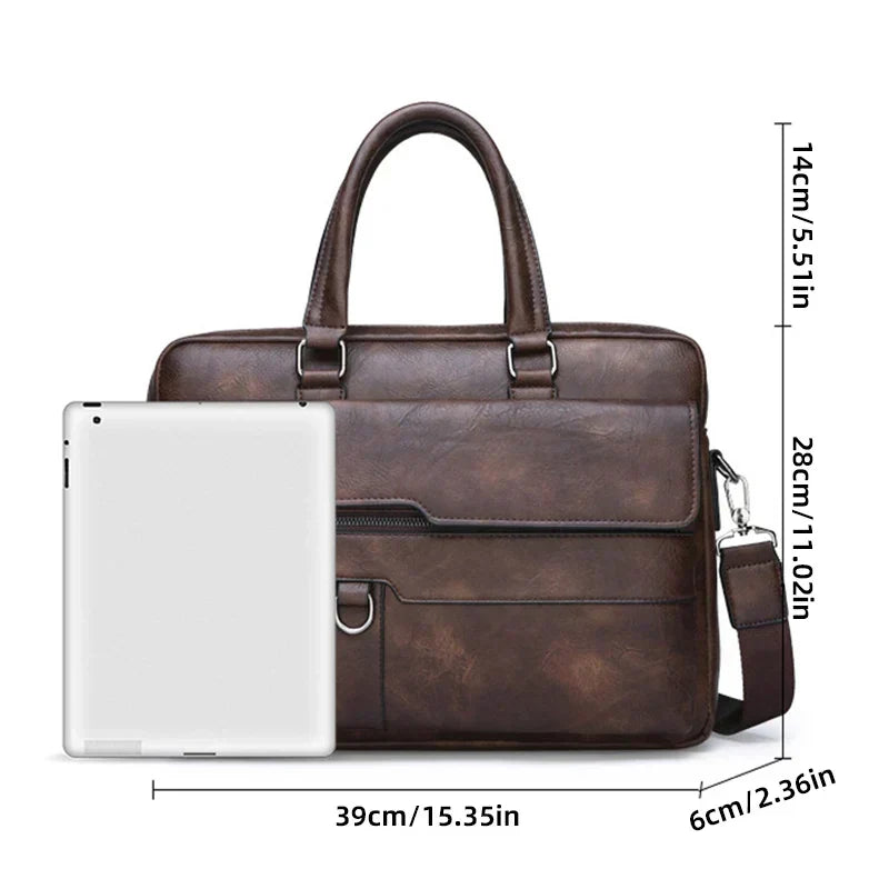 LoungeYard | Benedicto – Stylish Genuine Leather Shoulder Bag for Men | Classic Crossbody Satchel for Daily Use — product view 2