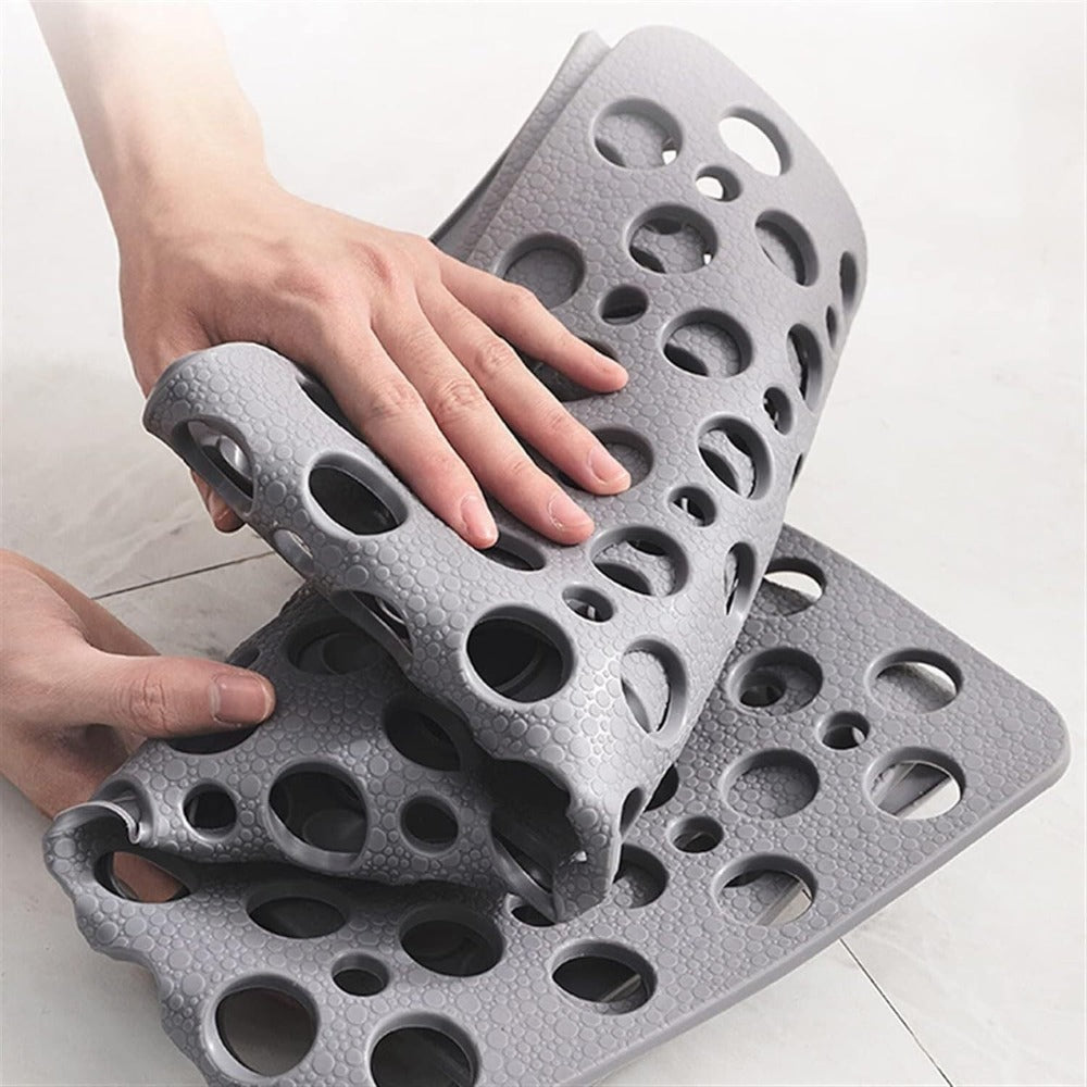 LoungeYard | Non-slip antibacterial bath mat with suction cups | Safe and hygienic bathing solution for families — product view 5