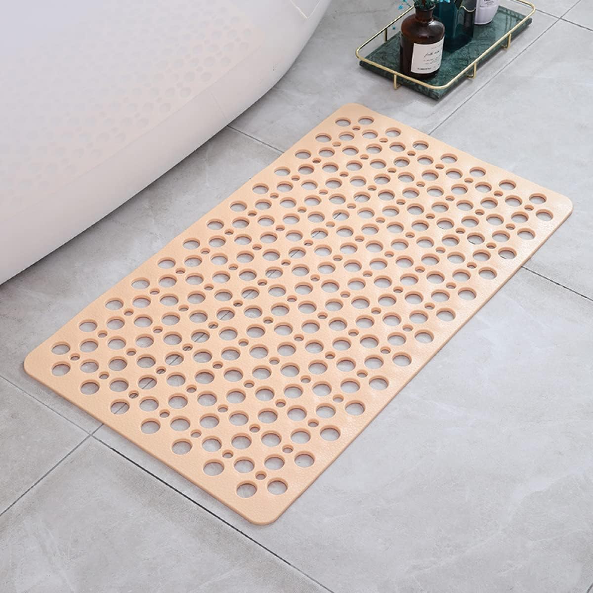 LoungeYard | Non-slip antibacterial bath mat with suction cups | Safe and hygienic bathing solution for families — product view 6