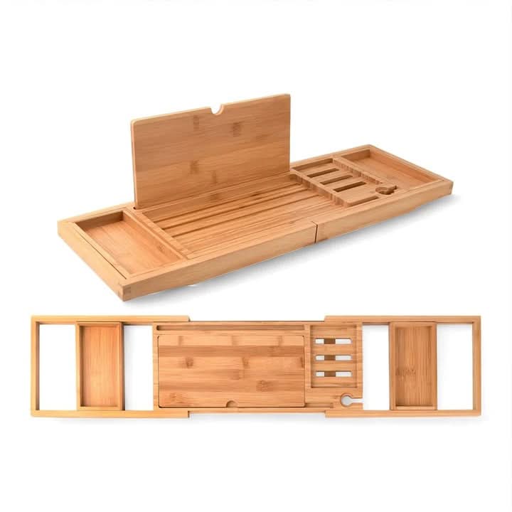 LoungeYard | BambooBliss – extendable bath caddy — product view 3